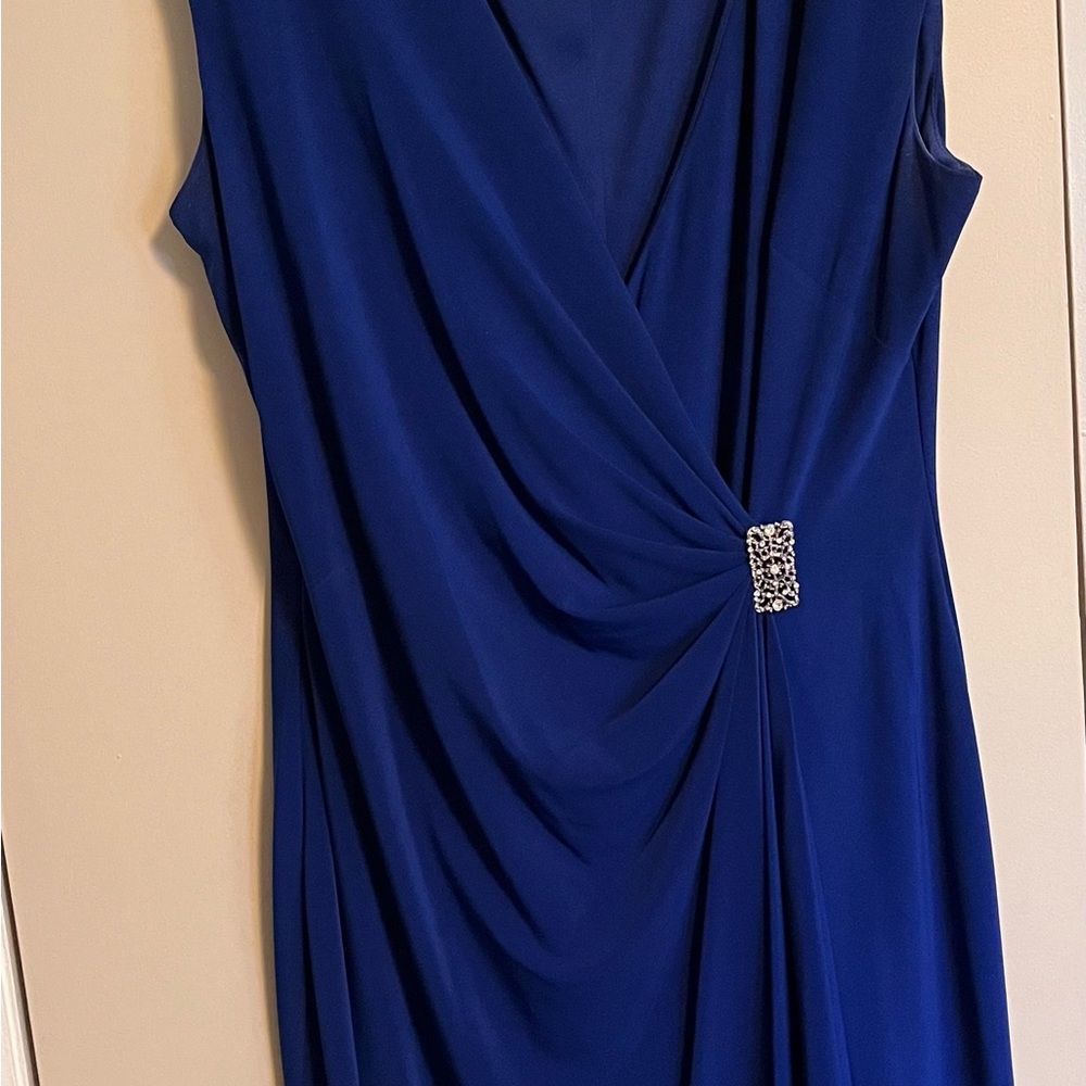 American Living Royal Blue Draped Midi Dress